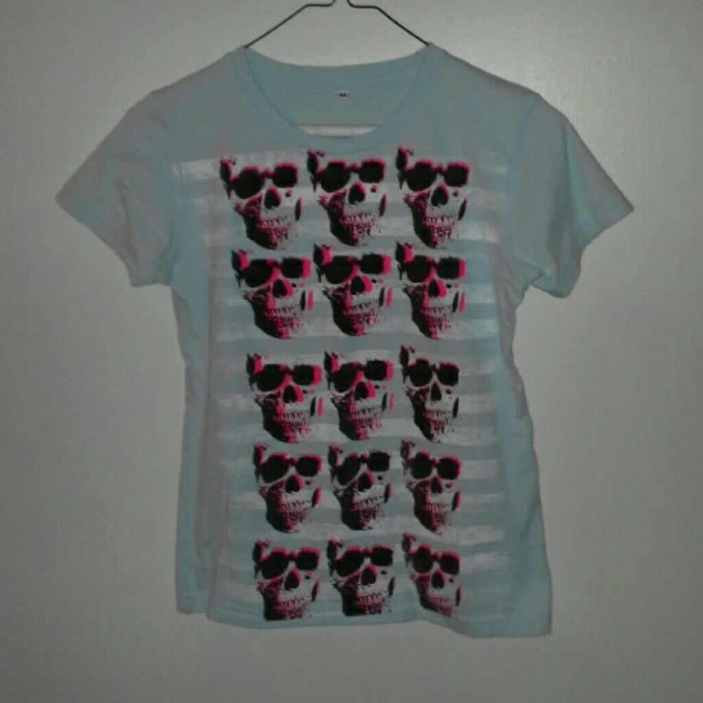 Neon Skull Tee NWOT